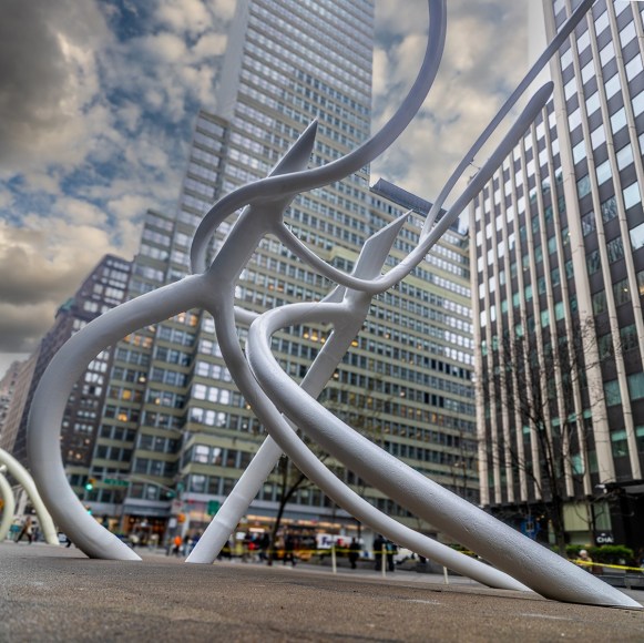 Untitled (Steelroots Series), welded steel, paint, 22&#039; x 19&#039;5&quot; x 17&#039;5&quot;