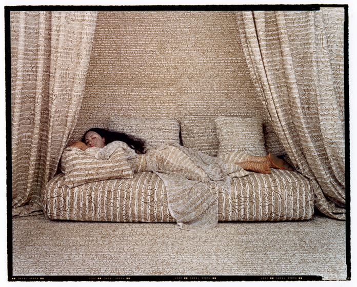 Lalla Essaydi, Les Femmes du Maroc #28, 2006, chromogenic print mounted to aluminum with a UV protective laminate