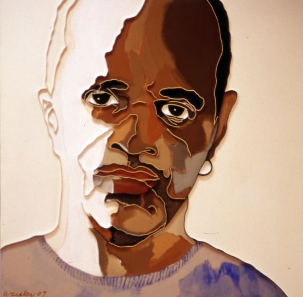 Lee Waisler, James McBride, 2007, Acrylic and wood on canvas, 40 x 40"