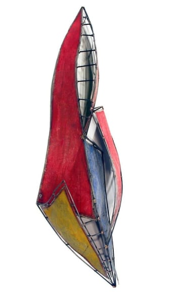 Night At Kimono, 2009, Pure pigment on steel, 67 x 17 x 12.5&quot;