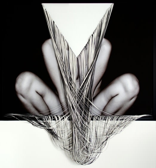 Kamolpan Chotvichai, Restlessness, 2015, C-type print and hand cut canvas, 33 x 44 inches/85 x 112 cm