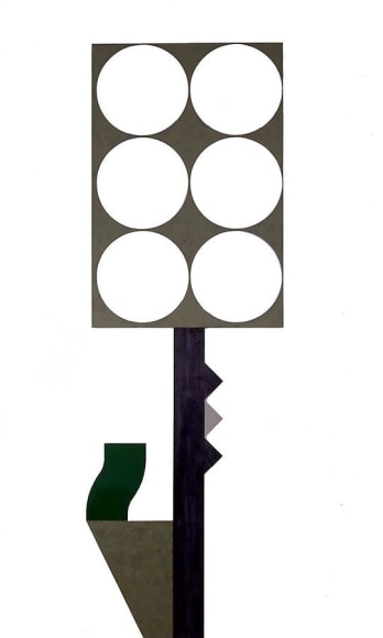Merrill Wagner,  White Hyacinth , 2006, Rust preventative paint on steel, 115.25 x 36.75"