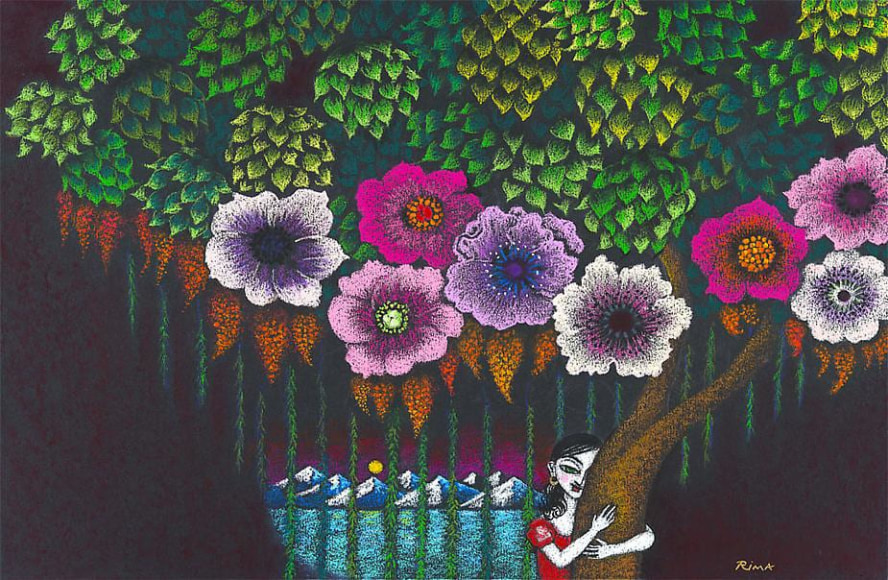 Tree of Hope, 2013, mixed media, 19 x 25 inches