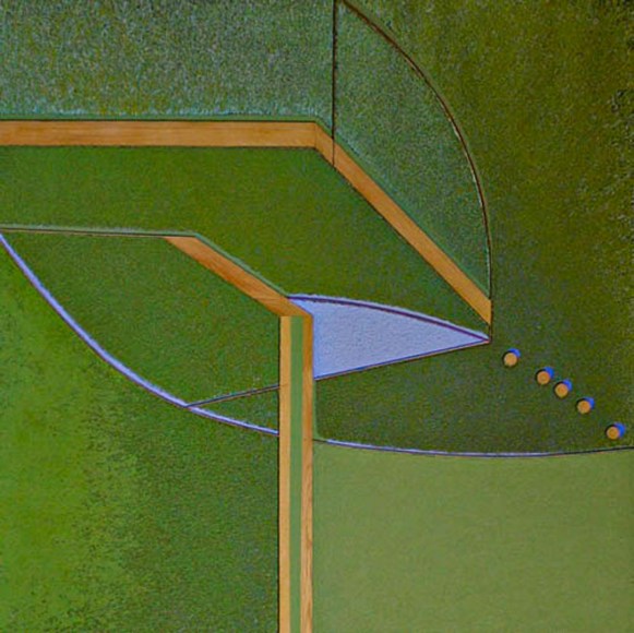 Lee Waisler, Blue Kabalah, 2021, mixed media on canvas, 193 x 193 cm (76 x 76 inches)