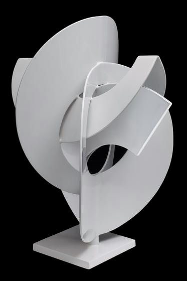 , Anthony Poon, Exploration, 1992, steel, 22 x 22 x 23 inches/55 x 55 x 59 cm.