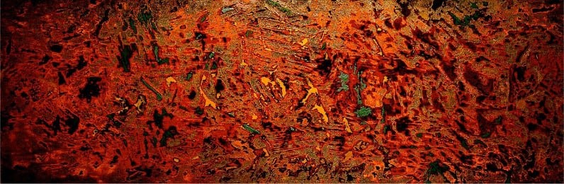 Nhat Tran, A Puzzling Statement, 2010, Japanese urushi on wood, 12 x 36 inches