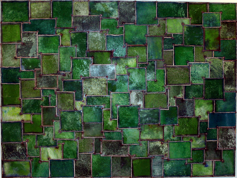 Country Squire, 2006, Pure color pigment on galvanized steel, 60 x 80"