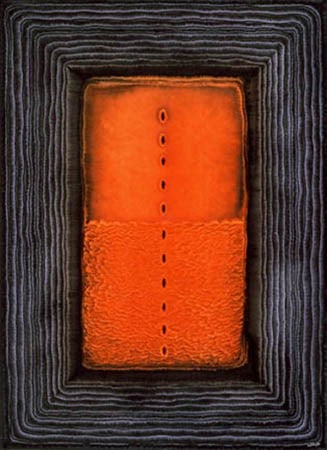 Sohan Qadri, Dhira, 2005, Ink &amp;amp; dye on paper, 64 x 48&quot;