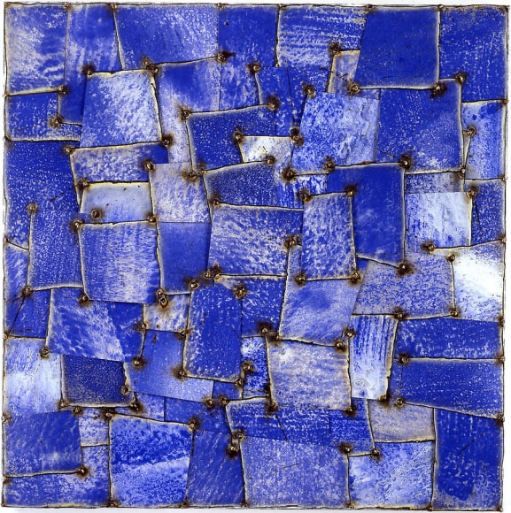Eppe Man, 2003, Pure pigment on galvanized steel, 36 x 36&quot;