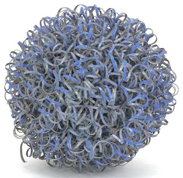 Nathan Slate Joseph,  Urban Tumbleweed 8 , 2000, Pure pigment on steel, 13&quot; diameter