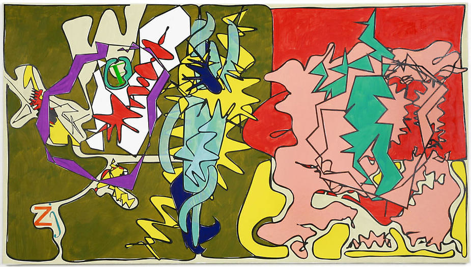 Book VII: The Wanderings of Odysseus, 2008, Acrylic on canvas, 28 x 50&quot;