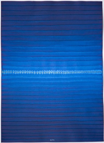 Sohan Qadri, Ananda XII, 2008, ink and dye on paper, 55 x 39 inches