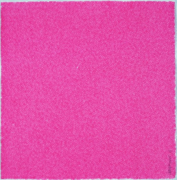 Zhang Yu, Fingerprints-2005.11-2, 2005, Xuan paper, plant pigment, 29.5 x 29.5 inches