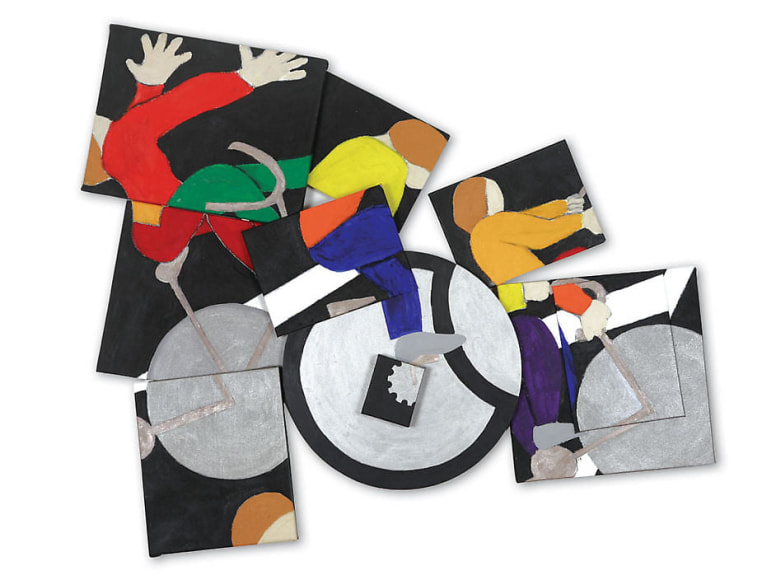 Bicircle, 2008, Acrylic on canvas, 44 x 53 x 3.5"
