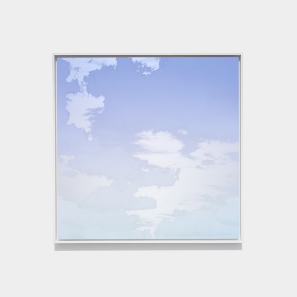 Unkai (A Sea Of Clouds) September 29 2023 6:22:10 PM NYC, 2023, ink on aluminum composite, 37.5 x 37.5 inches/95.3 x 95.3 cm