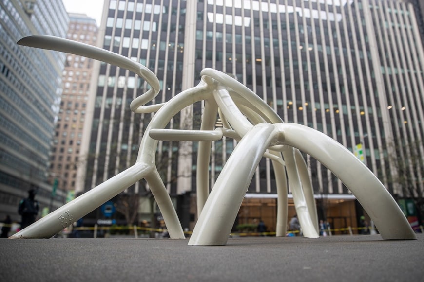 Steve Tobin Untitled (Steelroots Series), welded steel, paint, 3.5 x 9.1 x 4 m (11'6&quot; x 30' x 13')