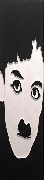 Chaplin, 2013, acrylic and wood on canvas, 30 x 10 inches