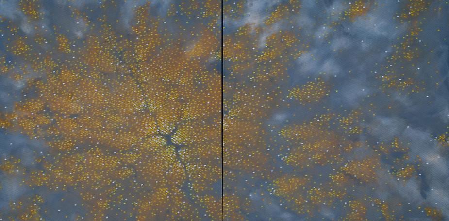 Expansion 3, 2012, acrylic on canvas, 48 x 96 inches