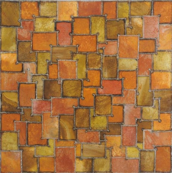 Earthtone, 2009, Pure pigment on steel, 60 x 60&quot;