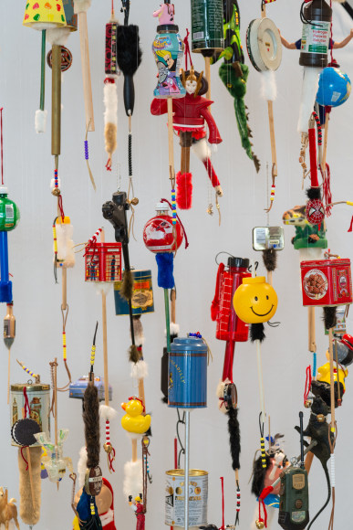 Richard Glazer Danay, Shake, Rattle &amp; Roll, 2009-2012, mixed media, 365.8 x 91.4 x 91.4 cm (144 x 36 x 36 inches)