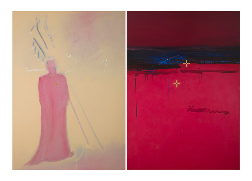 Robert Houle, Saysaygon, 2016, oil on canvas, 213.4 x 304.8 cm (84 x 120 inches)