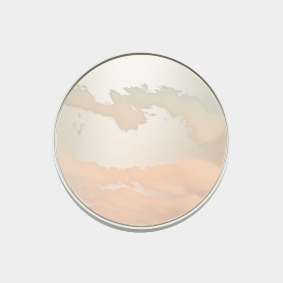 Miya Ando, Morning Cloud (Asagumo) March 1 2023 6:47 AM NYC, 2023, ink, micronized pure silver, resin & urethane on aluminum composite, 105.4 x 105.4 cm (41.5 x 41.5 inches)