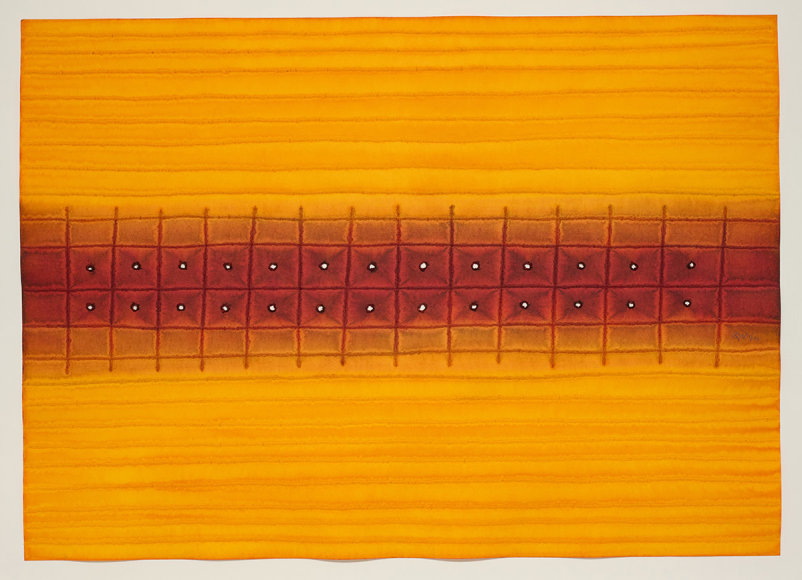 Sohan Qadri, Path III, 2004, ink and dye on paper, 117 x 152.4 cm (46 x 60 inches)