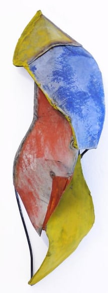 Nathan Slate Joseph, Baby Blue, 2010, pure pigment on steel, 30 x 10 x 9.5 inches