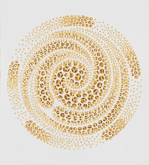 Kim Jaeil, Vestige (galaxy-gold 2), 2019, acrylic on fiberglass resin