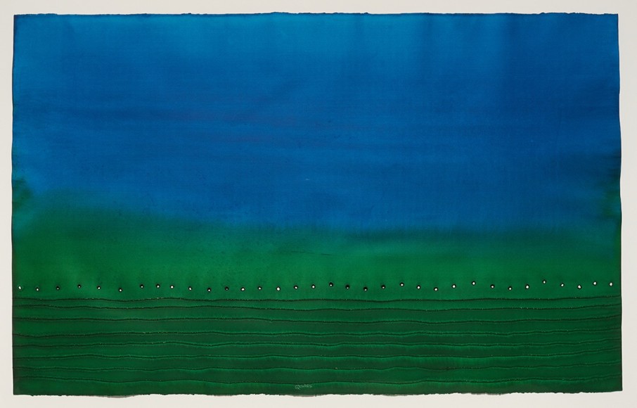 Sohan Qadri, Nandana II, 2010, ink and dye on paper, 125 x 200 cm (49 x 78.5 inches)