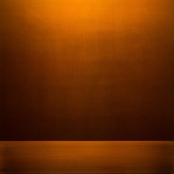 , Perception Copper Gold, 2016, urethane on aluminum, 36 x 36 inches/91.5 x 91.5 cm