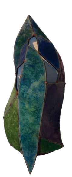 Nathan Slate Joseph,  Kalahari Kalahari IV , 2006, Pure pigment on galvanized steel, 40 x 16 x 8&quot;