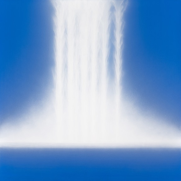 Hiroshi Senju, Waterfall, 2018, natural and acrylic pigments on Japanese mulberry paper