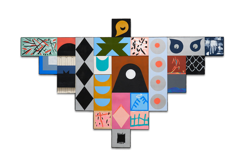 Matthew Kirk, Who Needs Tomorrow, 2024, mixed media, 106.7 x 167.6 cm (42 x 66 inches)