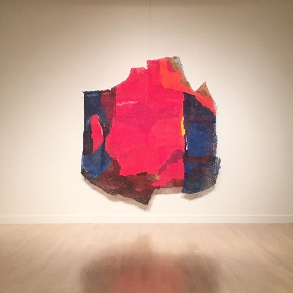 Neha Vedpathak, Those Places, 2017, Japanese handmade paper, acrylic polymer and thread