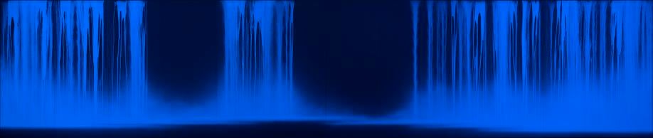 , Hiroshi Senju, Ryujin I under ultraviolet light, 2014, acrylic and fluorescent pigments on Japanese mulberry paper, 94 1/2 x 448 7/8 inches/240.03 x 1140.14 cm.