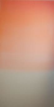 , Miya Ando, Hakanai Fleeting (Orange).jpg, 2013, Hand-dyed anodized aluminum, 48 x 24 inches