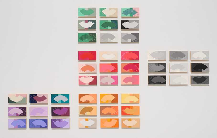 Denise Green, Beyond Richter installation, 2009, silk screen printed paper on marine board