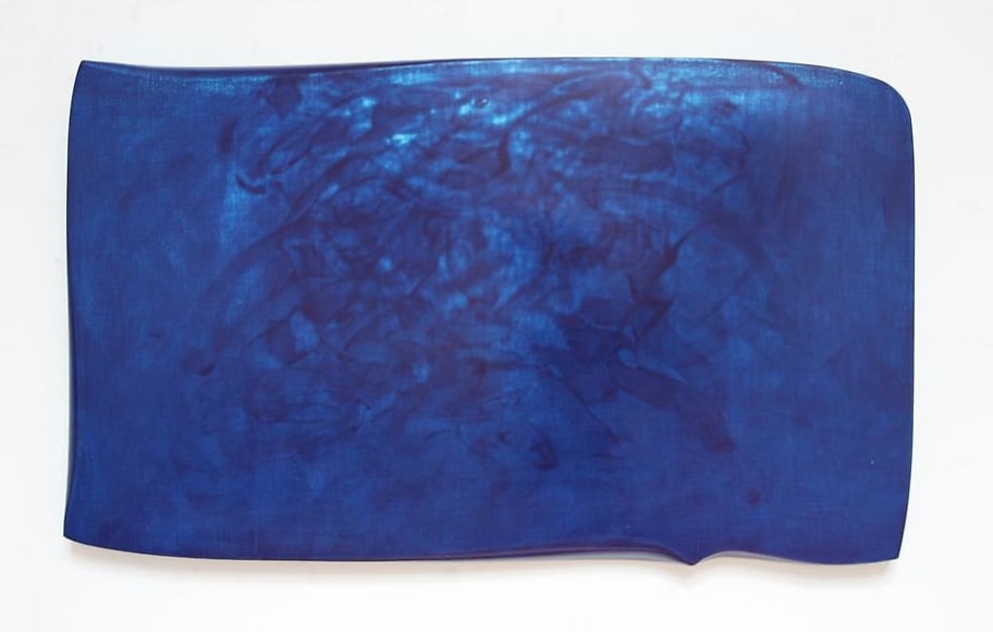 Legend, 2011, acrylic and fabric on wood, 19 x 32 inches