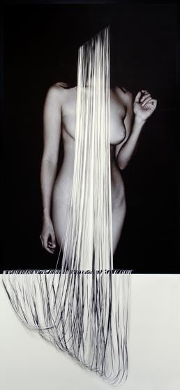 , Nirvana, 2015, C-type print and hand-cut canvas, 66.9 x 48.4 inches/170 x 123 cm