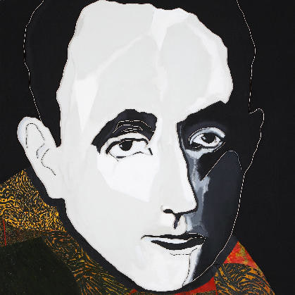 Lee Waisler, Zelman Kessler, Vienna 1933, 2007, Acrylic and wood on canvas, 60 x 60"