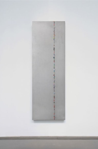 Yin Xiuzhen, Body Temperature No. 6, 2010, clothes, aluminum plate, 85.8 x 25.4 x 3.9 inches