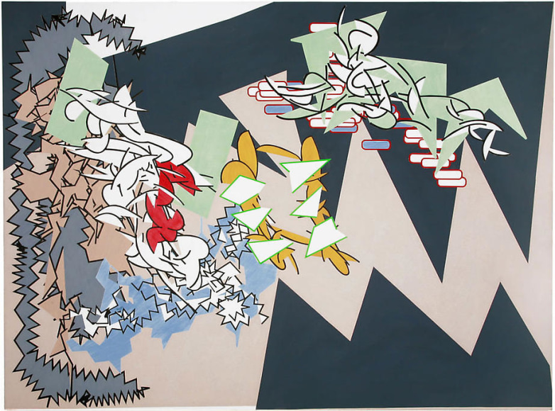 Book X: The Wanderings of Odysseus, 2003, Acrylic on  canvas, 98 x 129&quot;