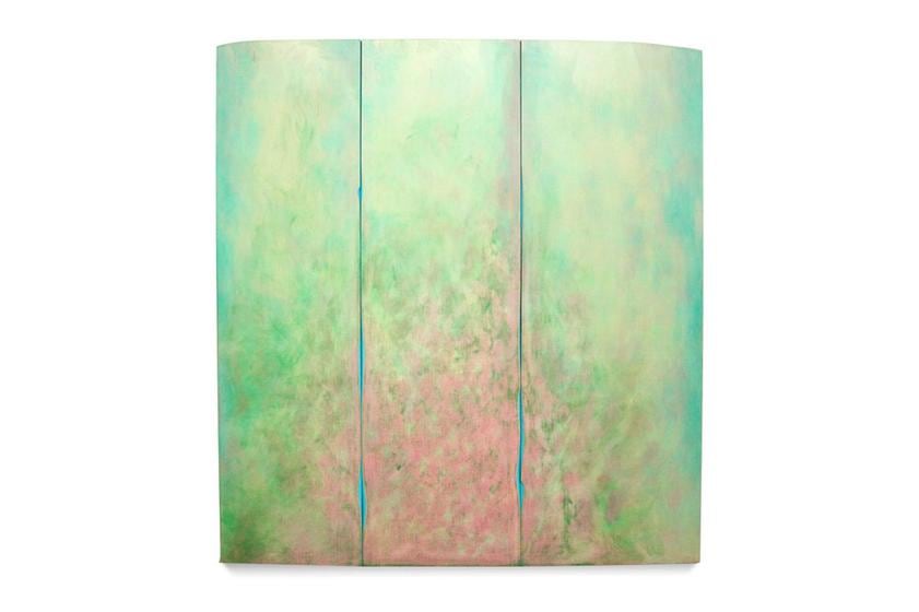 , Robert Yasuda, Botanikos, 2013, acrylic on fabric on wood, 80 x 74 inches / 203.2 x 180 cm