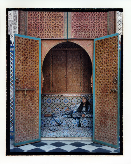 Lalla Essaydi, Harem #7, 2009, chromogenic print mounted to aluminum with a UV protective laminate