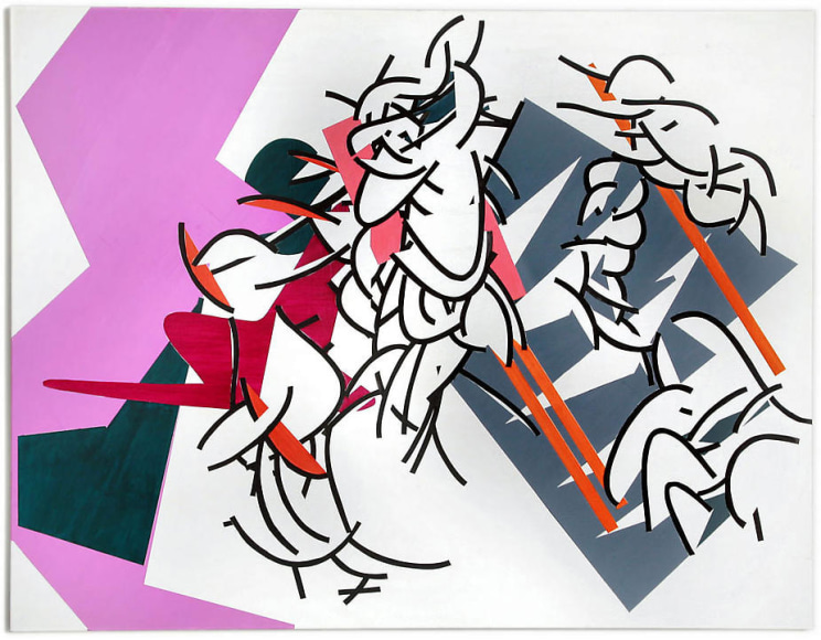 Butes, the Bee-Master, 2003, Acrylic on canvas, 44 x 70&quot;