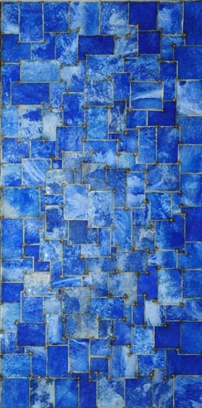 Nathan Slate Joseph, Silkskyroute, 2013, pure pigment on steel, 244 x 122 cm (96 x 48 inches)