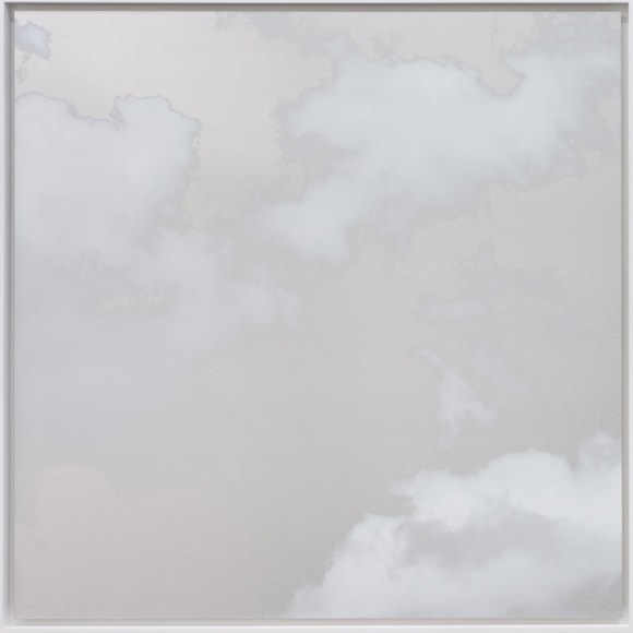 October Cloud 4.4.11, 2018, ink and dye on aluminum composite