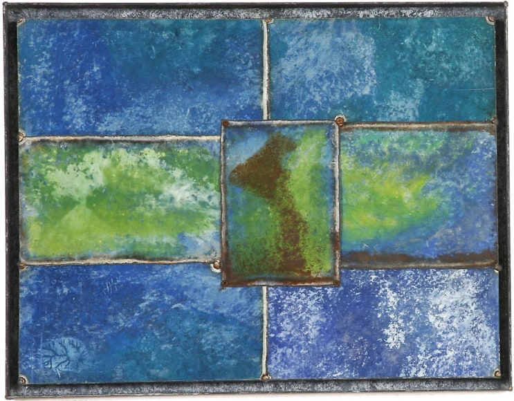 Nathan Slate Joseph, Spice, 2007, pure pigment on galvanized steel, 63 x 40"