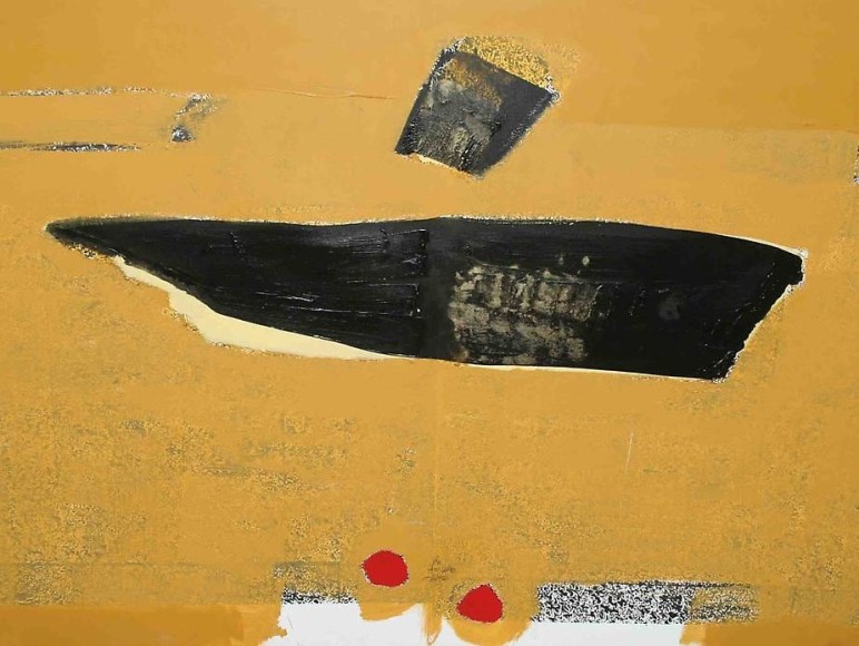 Ali Hassan, Untitled, 2008, Mixed media on canvas, 38.2 x 47.2"